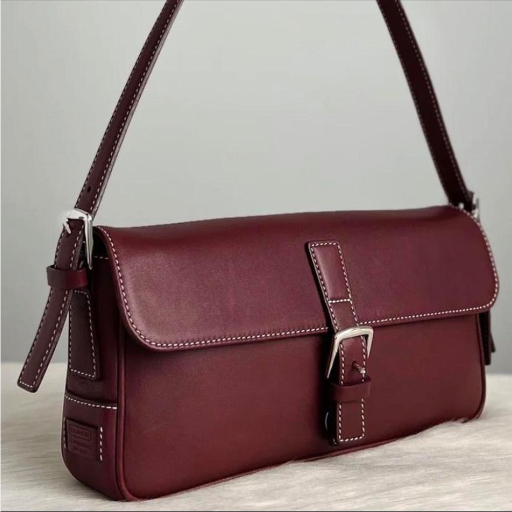 ***ISO*** Coach East West Hampton Shoulder Bag in Deep Red/Russet